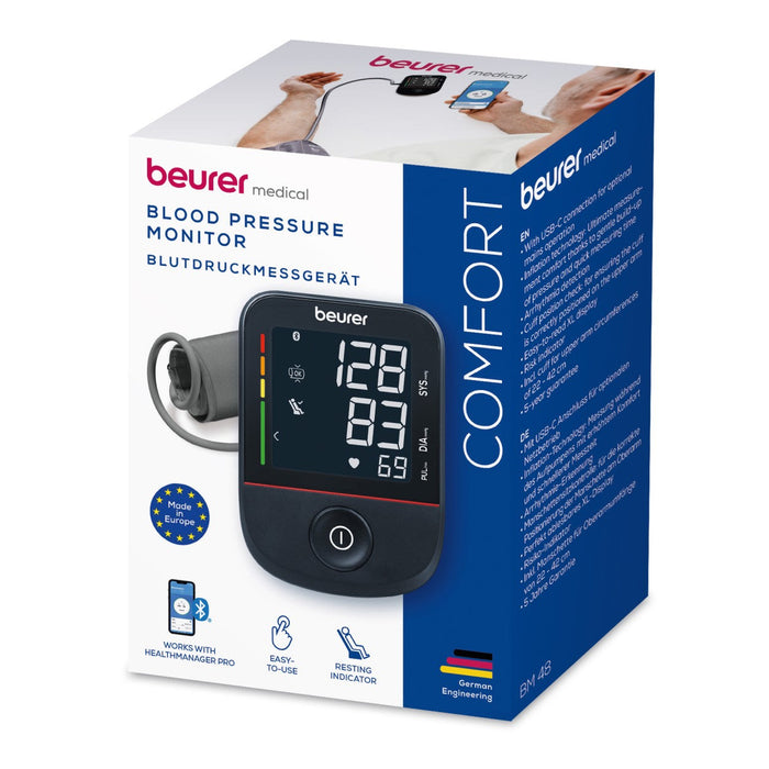 Beurer Germany BM 48 Upper Arm Blood Pressure Monitor with Cuff: Easy to Use. Accurate Measurements. Arrhythmia Detection. Bluetooth Device. Track & Monitor Measurements via App