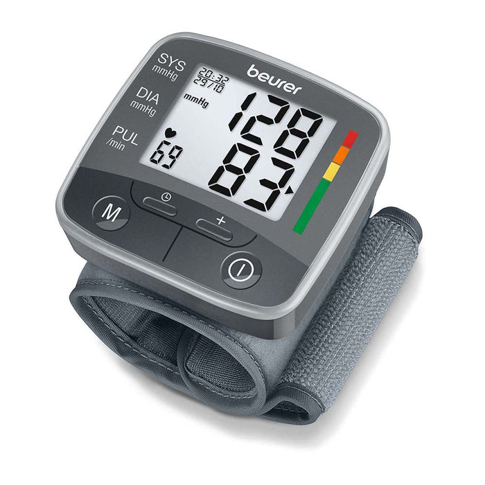 Beurer Germany BC 32 Compact Wrist Blood Pressure Monitor with Risk Indicator Scale & Arrhythmia Detection