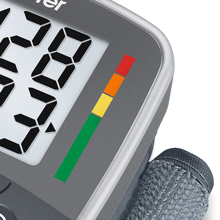 Beurer Germany BC 32 Compact Wrist Blood Pressure Monitor with Risk Indicator Scale & Arrhythmia Detection