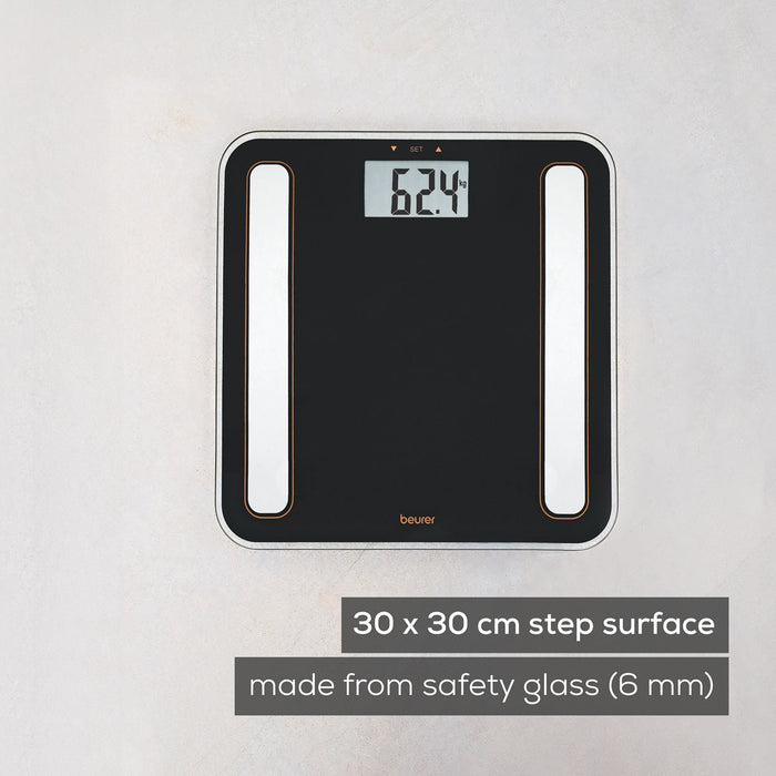 Beurer BF 183 Diagnostic BMI Glass Bodyweight Scale - Limited Black & Bronze Edition