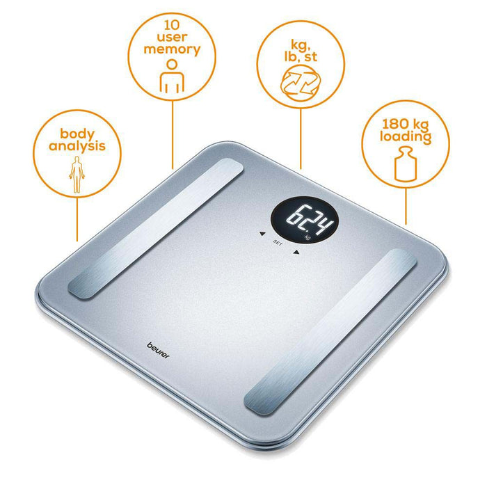 Beurer Diagnostic Bathroom Scale BF 198 - Silver