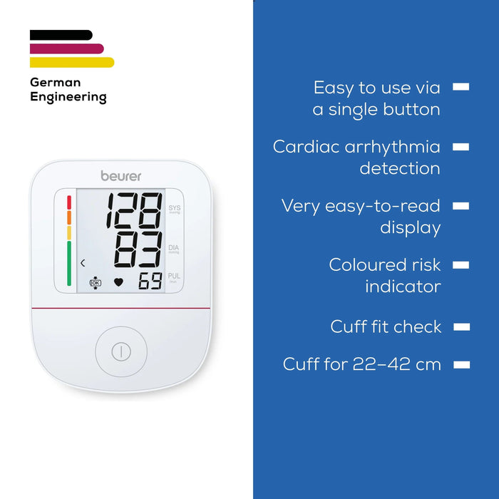 Beurer BM 23 Dual-Energy Upper Arm Blood Pressure Monitor - Universal Cuff 22-42cm