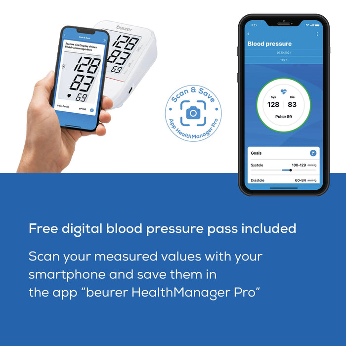 Beurer BM 38 Upper Arm Blood Pressure Monitor: Easy to Use. Accurate Measurements. Arrhythmia Detection. XL Display. Universal Cuff 22-42 cm