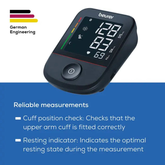 Beurer Germany BM 48 Upper Arm Blood Pressure Monitor with Cuff: Easy to Use. Accurate Measurements. Arrhythmia Detection. Bluetooth Device. Track & Monitor Measurements via App