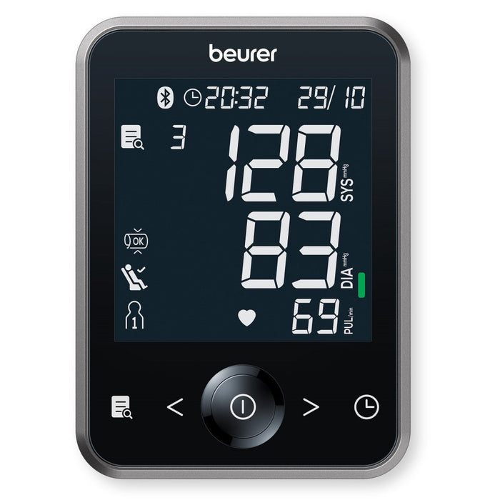 Beurer Blood Pressure Monitor with App & Bluetooth: Track BP, Arrhythmia, Pulse BM 64