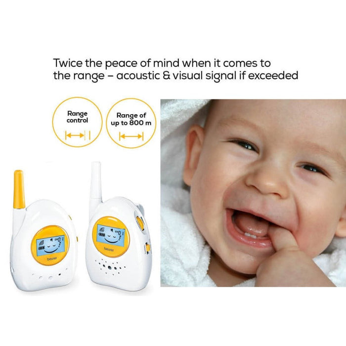 Beurer BY 84 Baby Monitor: Analogue, Up to 800m Range, Baby Emotions Display