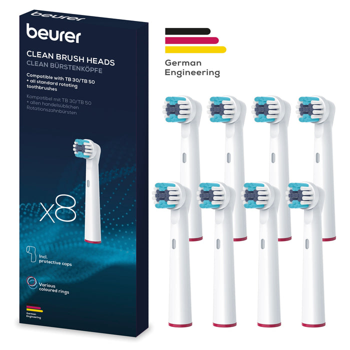 Beurer Toothbrush Heads for TB 30, TB 50, Oral-B & Rotating Brushes x8