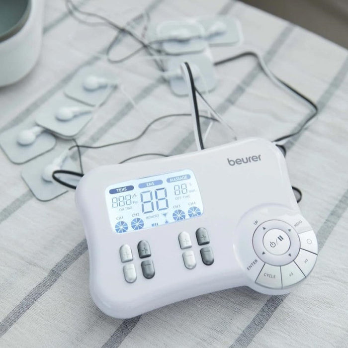 Beurer Germany EM 80 Digital TENS / EMS Device: 3-in-1 Pain Therapy, Muscle Stimulation & Massage