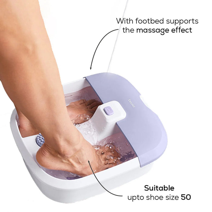 Beurer Foot Spa / Foot Bath: Warm Water, Bubbles, Vibration Massage FB 12