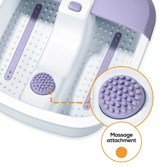 Beurer Foot Spa / Foot Bath: Warm Water, Bubbles, Vibration Massage FB 12