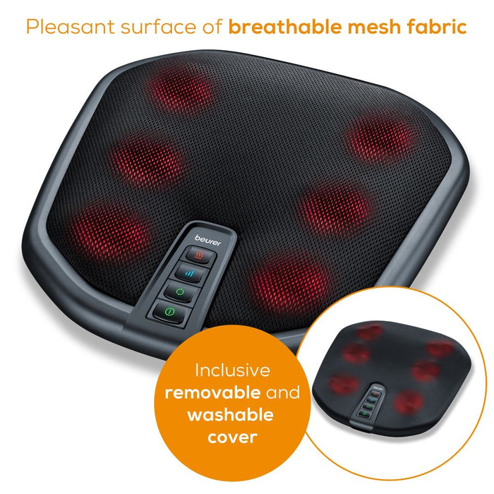 Beurer Shiatsu Foot & Back Massager: Heat Function & 3 Speed Options FM 70