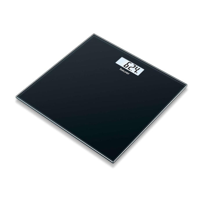 Beurer Bathroom Scale GS 10 Black Glass: Compact, Space-Saving Design. 180kg Capacity