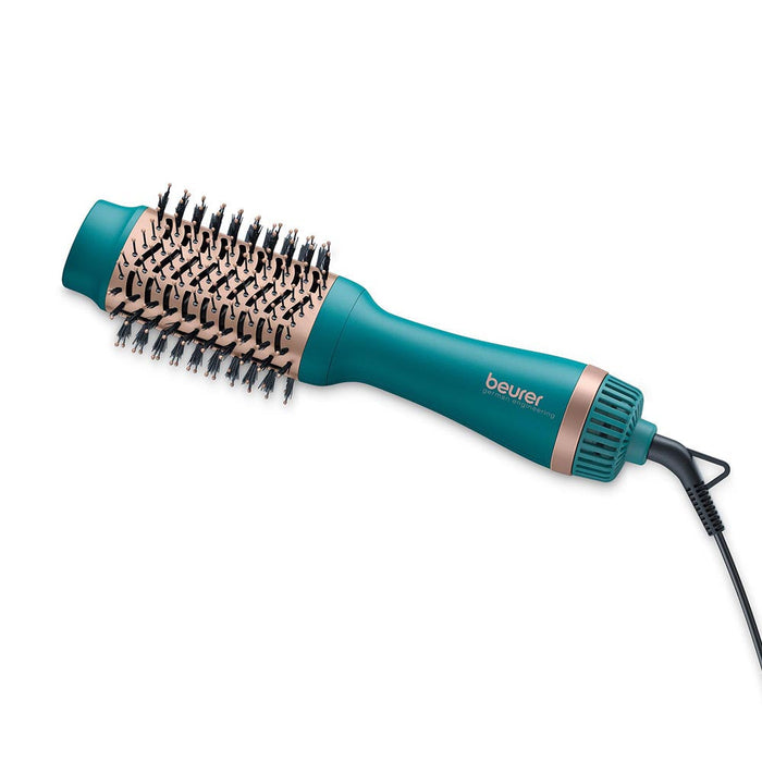 Beurer 2-in-1 Volumising Hair Dryer Brush in XXL Size for Ultra Volume & Style: HC 45 in Ocean Blue