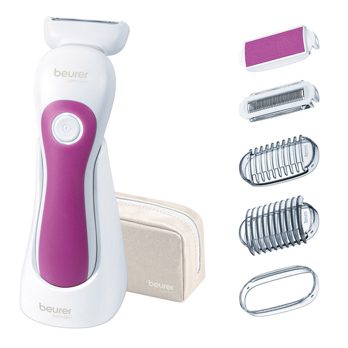 Beurer HL 36 SatinSkin Wet & Dry IPX7 Electric Lady Shaver, Exfoliator & Trimmer for Bikini, Legs & Underarms. Rechargeable