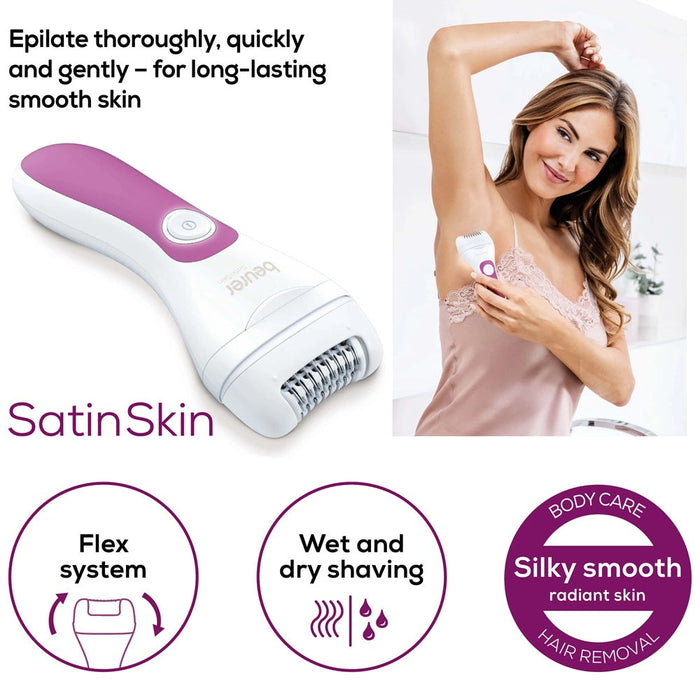 Beurer HL 76 SatinSkin Wet & Dry Epilator & Shaver - Rechargeable