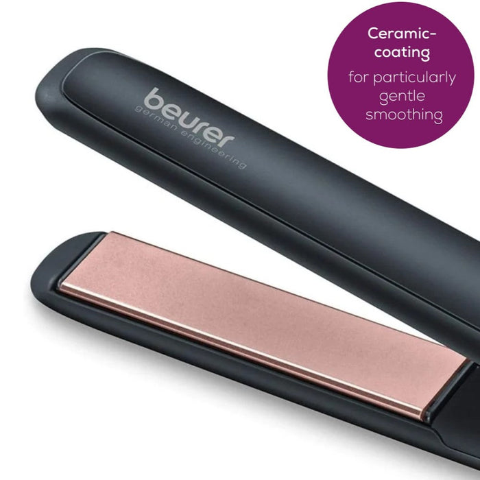 Beurer Hair Straightener: Fast Heat. Variable Temperature. Straightening, Curl or Wave Options HS 30