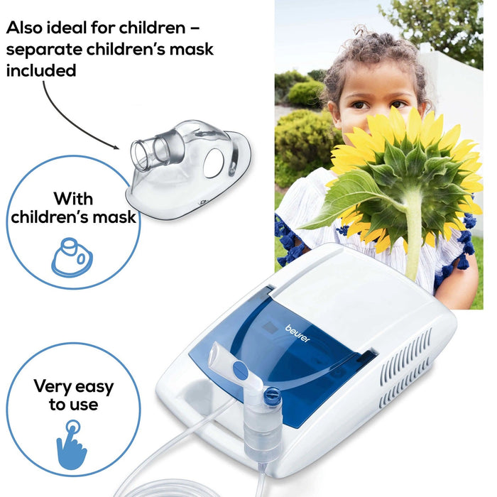 Beurer IH 21 Nebuliser: Compressed Air Technology Respiratory Treatment of Children & Adults IH 21 Nebulizer