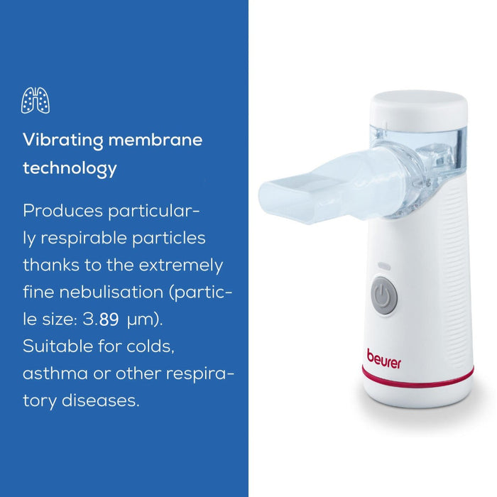 Beurer IH 51 Nebuliser: Rechargeable, Portable, Self-Cleaning, Suitable for Adults & Children