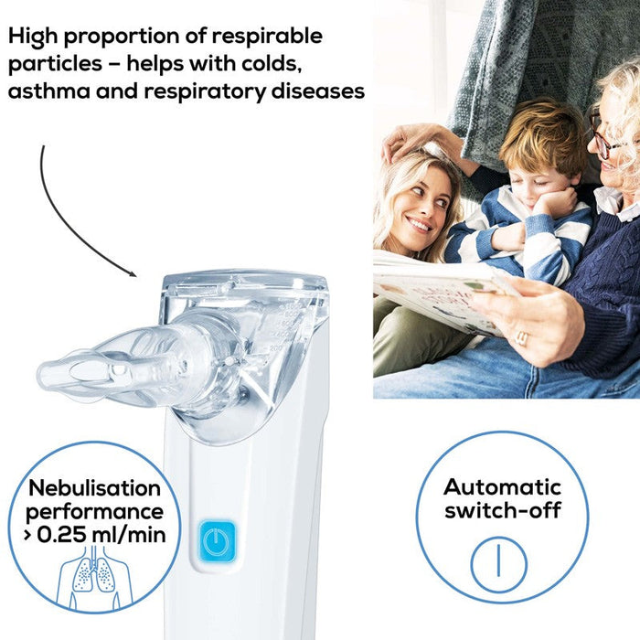 Beurer Germany IH 55 Portable Nebuliser: Ideal for Travel, Adults & Children. Battery or Mains Operation