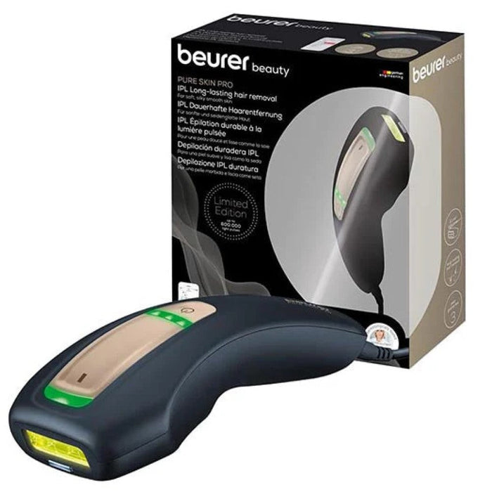 Beurer Germany IPL 5800 Pure Skin Pro in Black: Home-Use IPL Technology Long-Lasting Hair Removal Device for Face & Body with MyIPL App