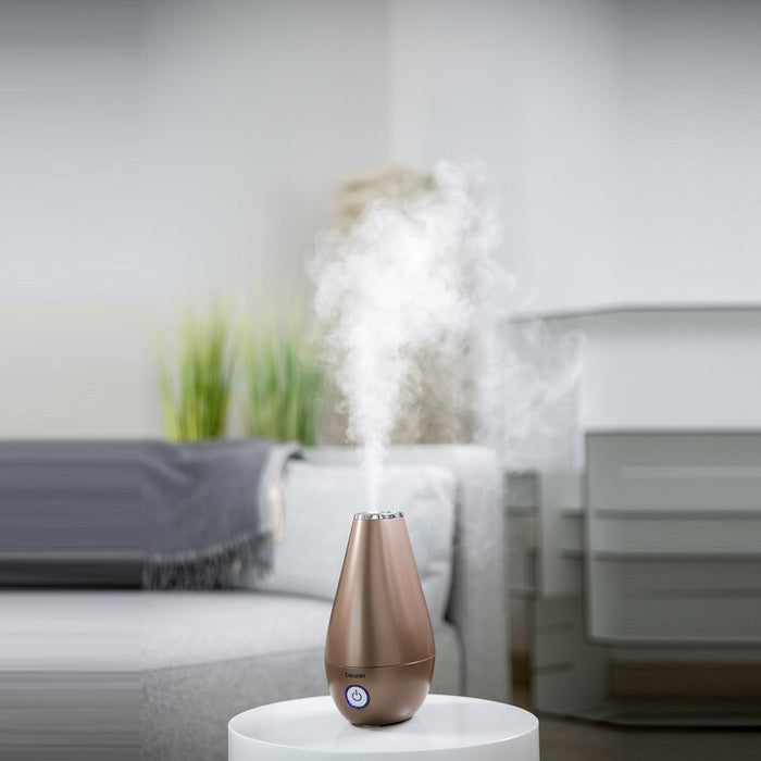 Beurer Germany LB 37: 2-in-1 Air Humidifier & Optional Aroma Diffuser for All Rooms Up To 20m2 - Toffee Colour