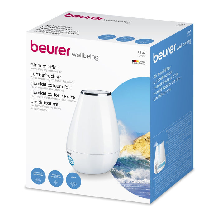 Beurer Germany LB 37: 2-in-1 Air Humidifier & Optional Aroma Diffuser For All Rooms Up To 20m2 - White Colour