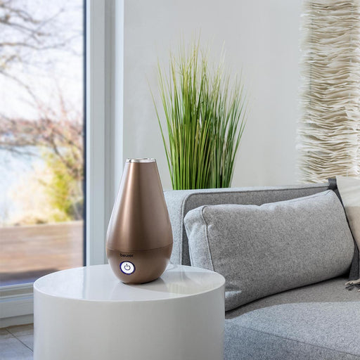 Beurer Germany LB 37: 2-in-1 Air Humidifier & Optional Aroma Diffuser for All Rooms Up To 20m2 - Toffee Colour