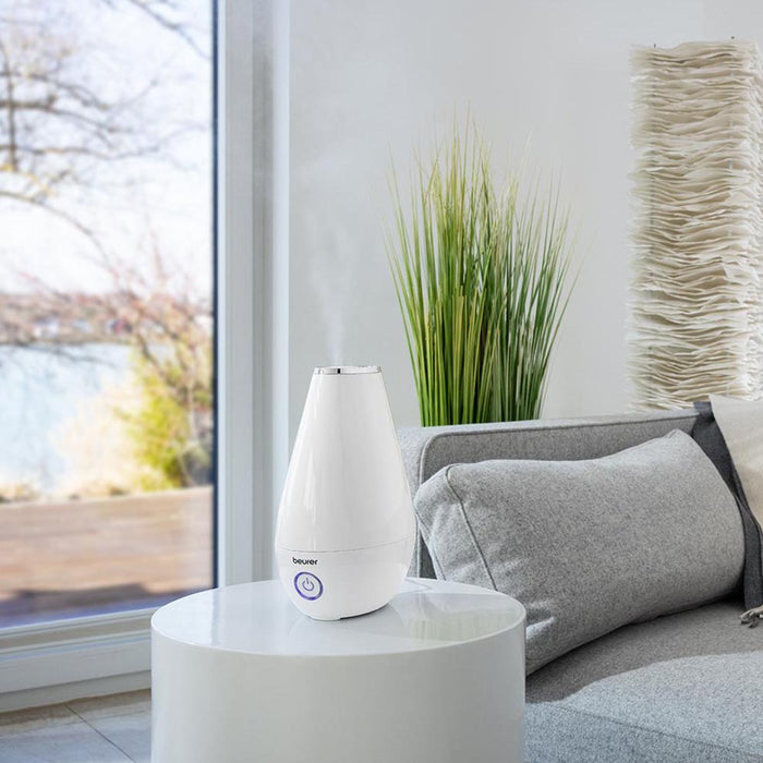 Beurer Germany LB 37: 2-in-1 Air Humidifier & Optional Aroma Diffuser For All Rooms Up To 20m2 - White Colour