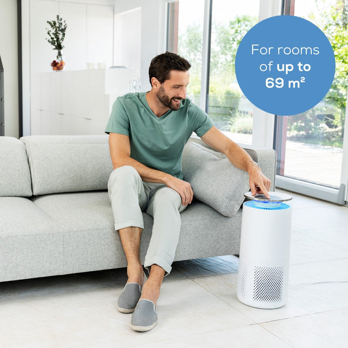 Beurer LR 400 Air Purifier with App: 99% Cleaner Air for Allergy Sufferers with HEPA FiIter for Max Room Size 69m2