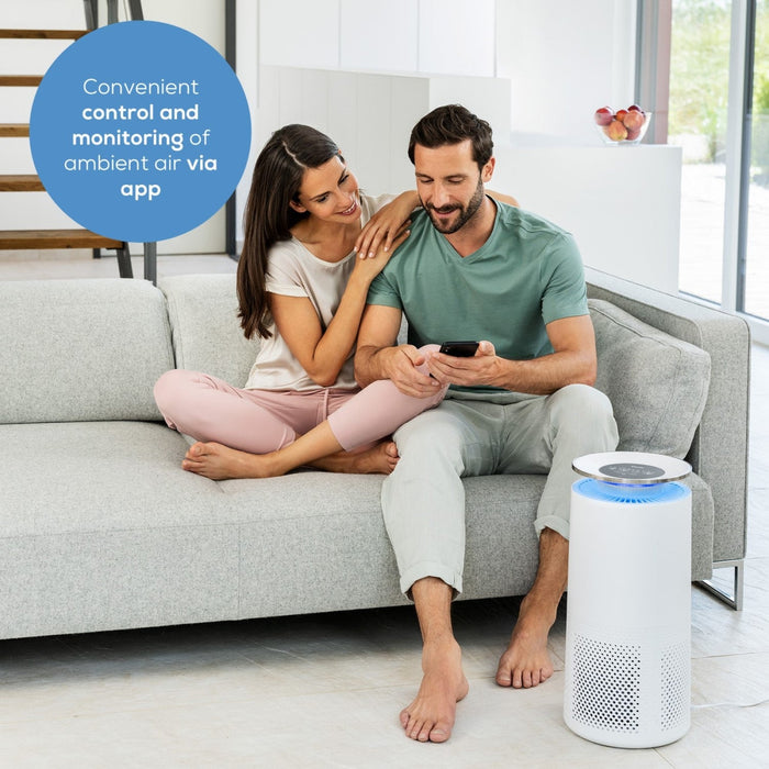 Beurer LR 400 Air Purifier with App: 99% Cleaner Air for Allergy Sufferers with HEPA FiIter for Max Room Size 69m2