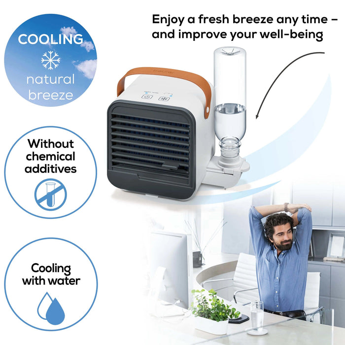 Beurer Germany LV 50 Table Fan Humidifier & Air Cooler with USB Connection: Cools & Humidifies