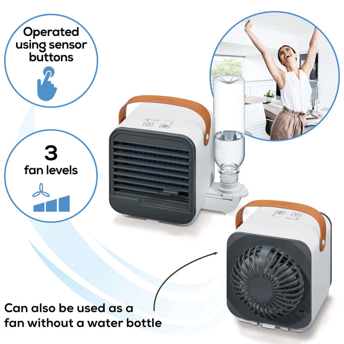 Beurer Germany LV 50 Table Fan Humidifier & Air Cooler with USB Connection: Cools & Humidifies