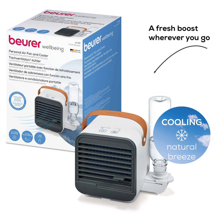 Beurer Germany LV 50 Table Fan Humidifier & Air Cooler with USB Connection: Cools & Humidifies