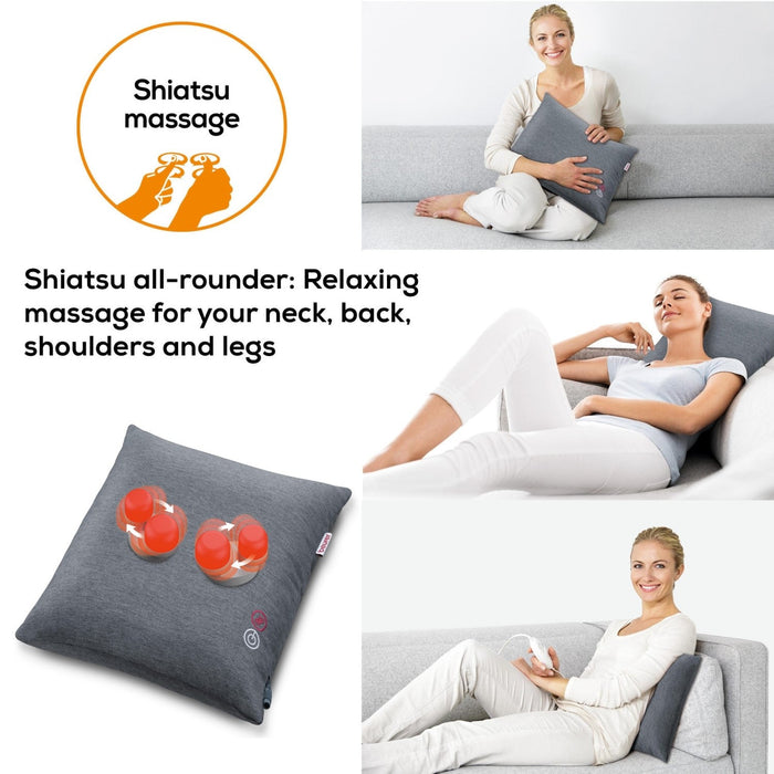 Beurer Germany MG 135 Shiatsu Massage Cushion with Optional Heat Function: Relax & Regenerate