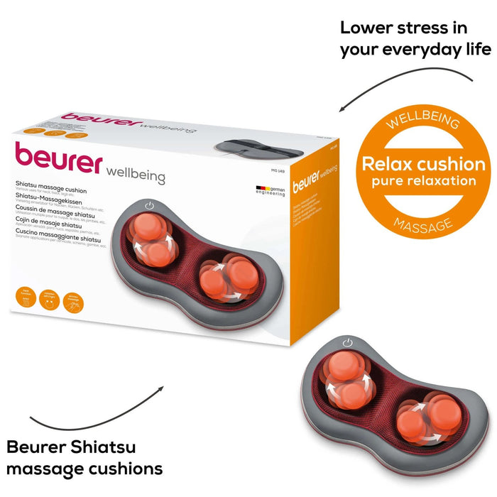 Beurer MG 149 Shiatsu Massage Cushion for Back, Neck & Legs: Relax & Relieve Tension