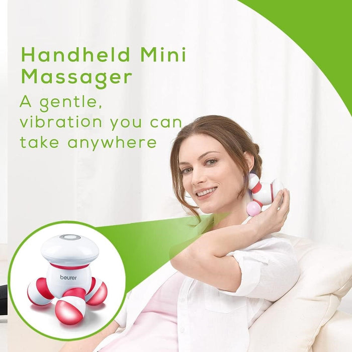 Beurer Germany MG 16 Mini Portable Relaxation Spa Body Massager: Red