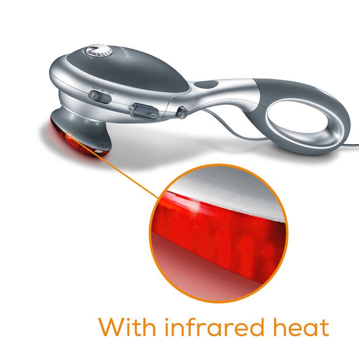 Beurer MG 70 Tapping Massager: Infrared Heat Option, 2 Attachments, Adjustable Intensity