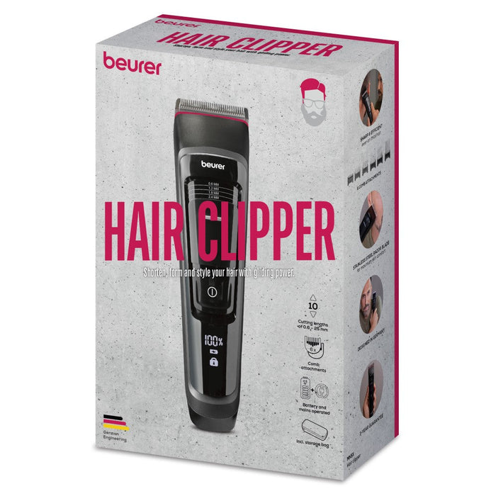 Beurer Hair Trimmer: 7 Attachments. 10 Cutting Lengths. Rechargeable MN5X