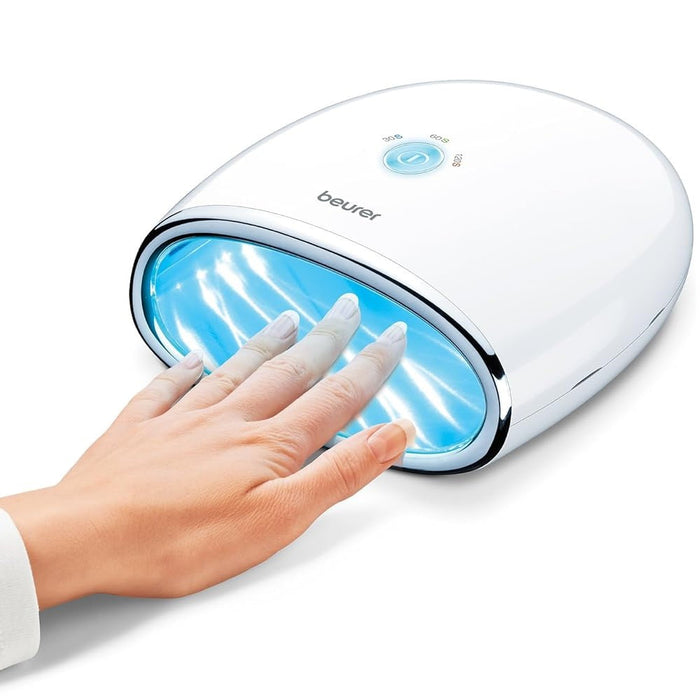 Beurer Nail Dryer for UV & LED Nail Gels: 18 LED Lights, 3x Timer Settings MP 48