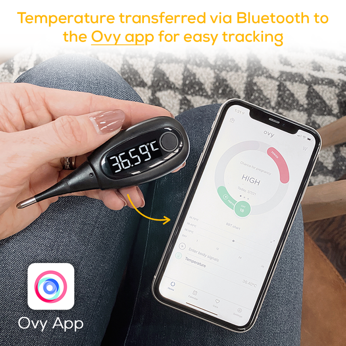 Beurer Bluetooth Basal Thermometer OT 30 - Pregnancy Planning, Cycle & Ovulation Tracking