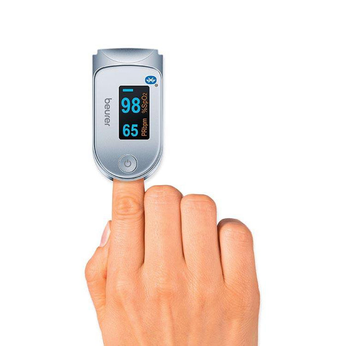 Beurer Germany PO 60 Pulse Oximeter with Bluetooth & App: Oxygen Saturation Level & Pulse