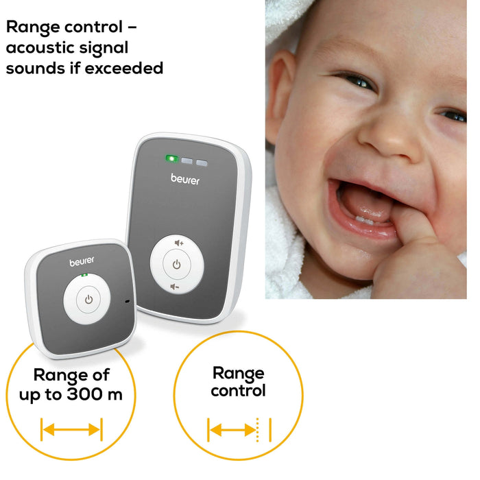 Beurer BY 33 Baby Sound Monitor: ECO+ Mode, Range Warning, Sound Linked LED