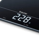 Beurer KS 34 Digital Glass Kitchen Scale: XL 15kg Weight Capacity. 1g Increments. Large LED Display