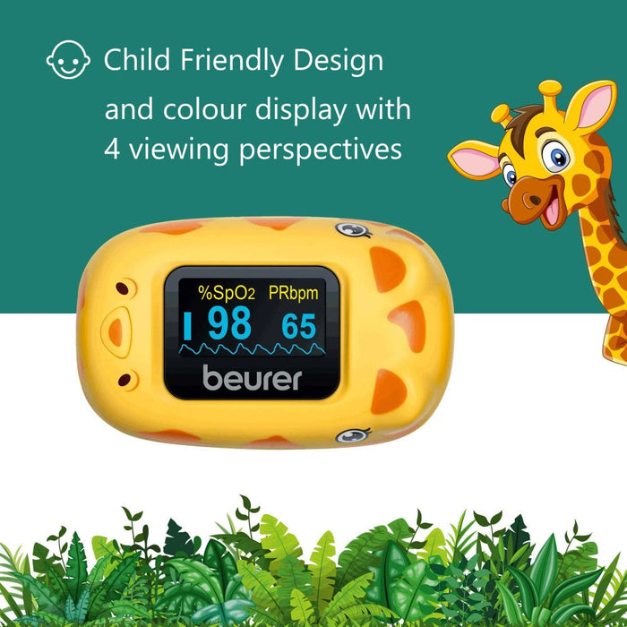 Beurer Germany PO 13 KIDS Pulse Oximeter for Children: Measures SpO2 & Heart Rate